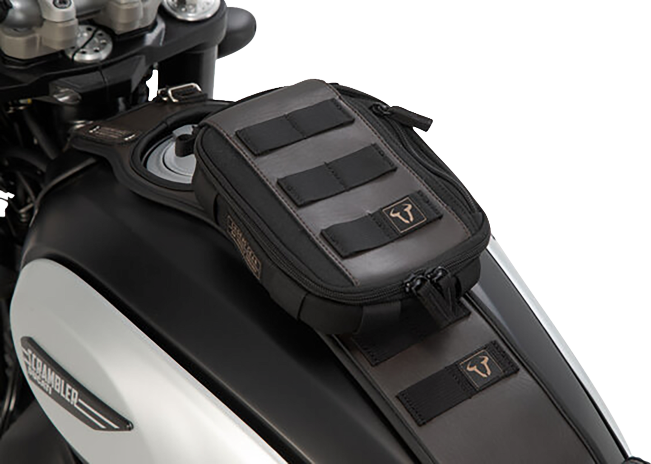 SW-MOTECH Legend Gear Tank Strap System - with LA2 Accessory Bag - Triumph '04-'16 BC.TRS.11.249.50200