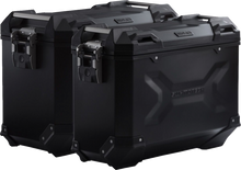 SW-MOTECH TRAX ADV Aluminum Case System - Black - Honda Africa Twin '16-'17 KFT.01.622.70001/B