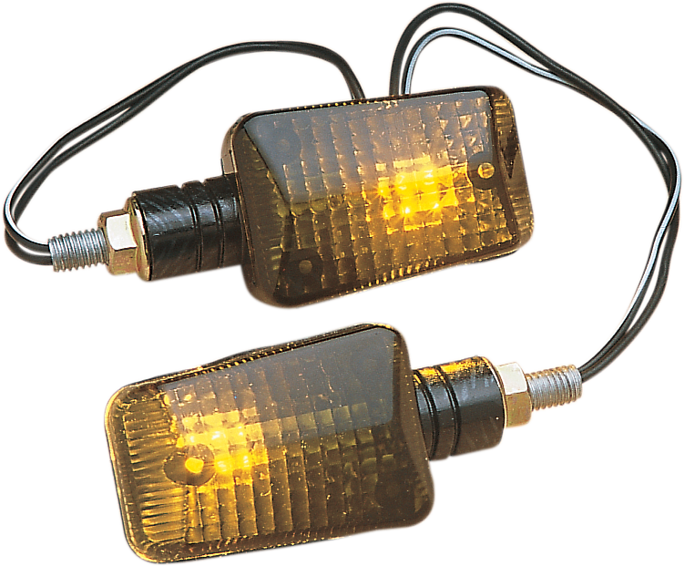 K&S TECHNOLOGIES Mini Stalk Marker Lights - Carbon/Smoke 25-8119