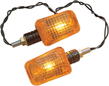 K&S TECHNOLOGIES Mini Stalk Marker Lights - Carbon/Amber 25-8149