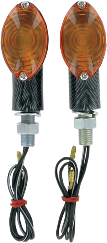 K&S TECHNOLOGIES Ultra Mini Marker Lights - Carbon/Amber 25-8360