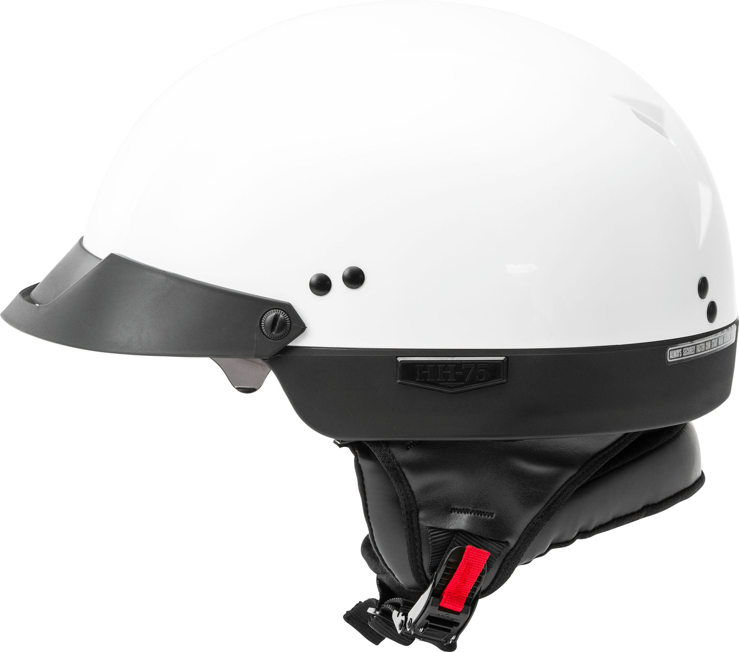 Hh 75 Half Helmet White Sm
