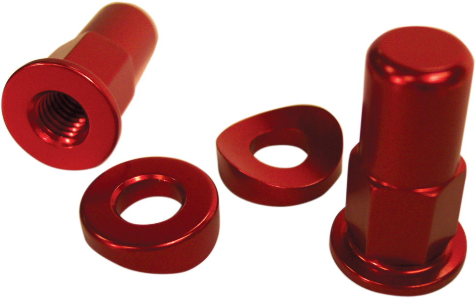 NO TOIL Rim Lock Nut/Spacer - Kit - Red NTRK-004