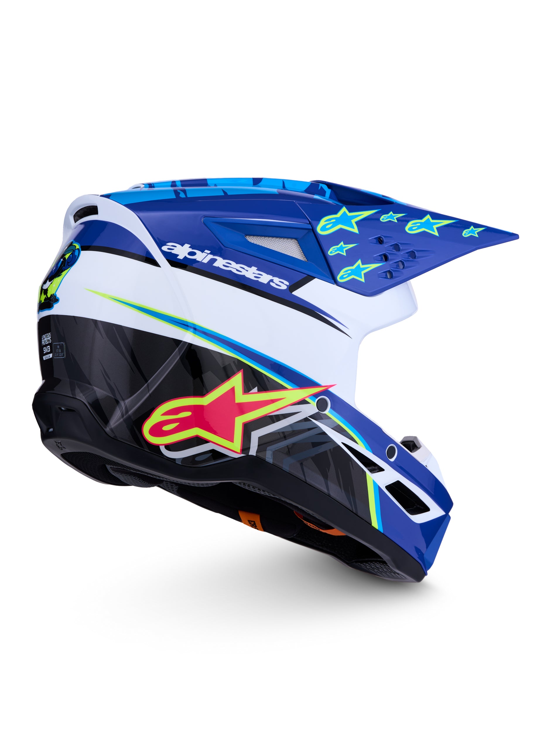 S M3 Falcon Helmet Ece06/Dot Blu/Wh/Blk/Pink Fl/Yl Fl Gl Sm