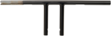 DRAG SPECIALTIES 1" T-Bar - Dimpled - Straight - 6" - Black 0601-4216