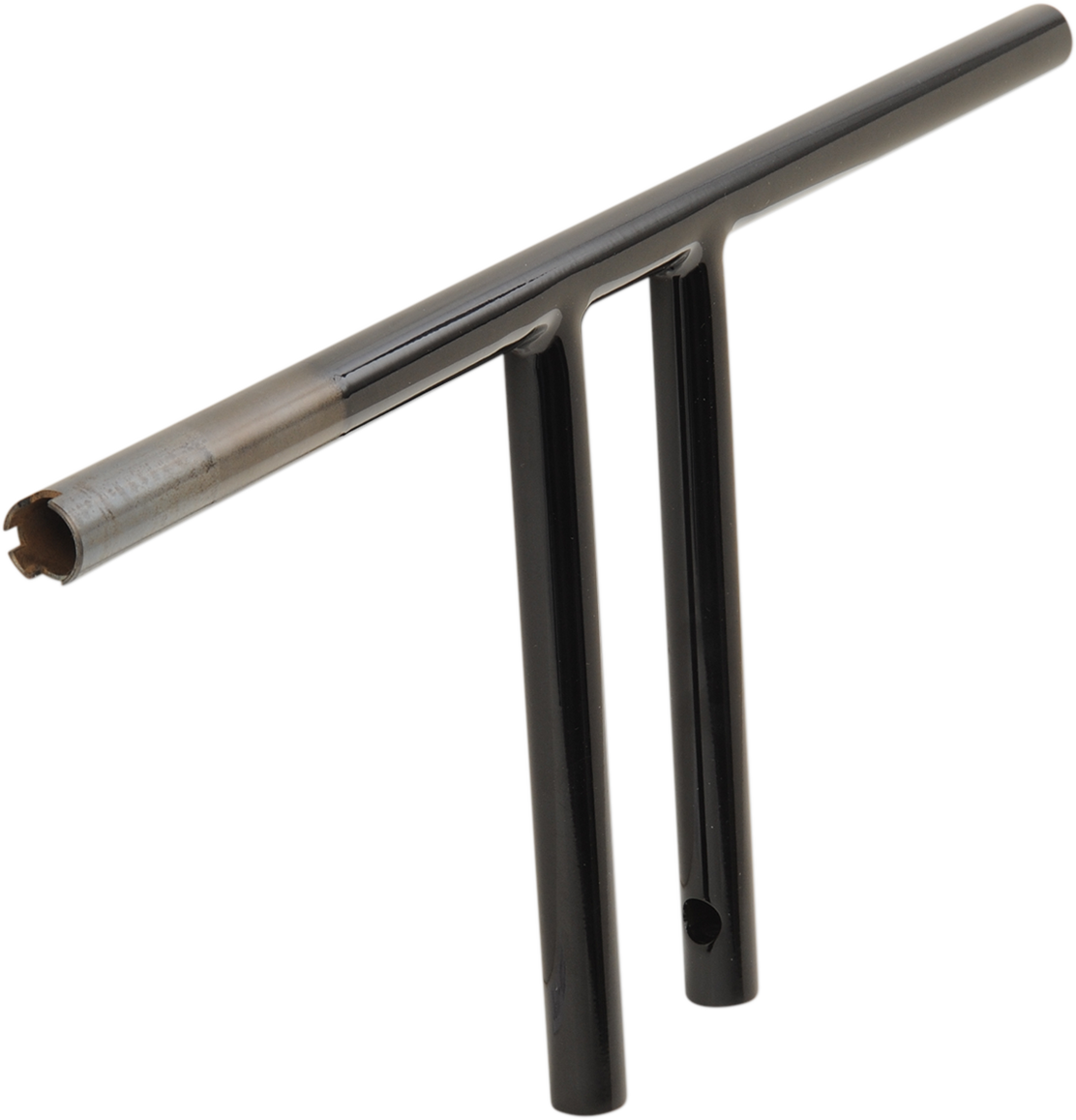 DRAG SPECIALTIES 1" T-Bar - Dimpled - Straight - 10" - Black 0601-4222
