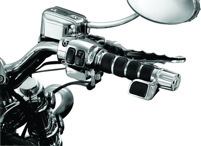 Kuryakyn ISO Grip With Contoured Throttle Boss Throttle-By-Wire Chrome