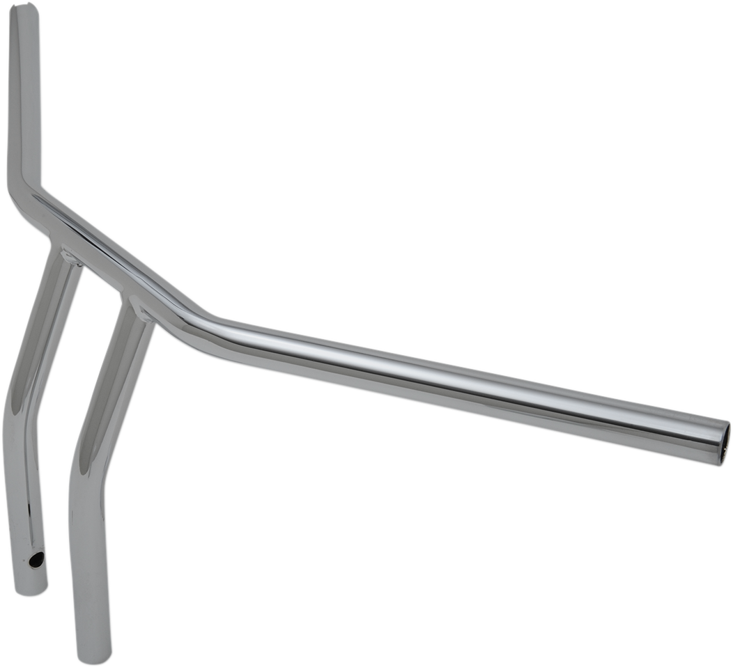 DRAG SPECIALTIES 1" T-Bar - Dimpled - Curved - 10" - Chrome 0601-4230