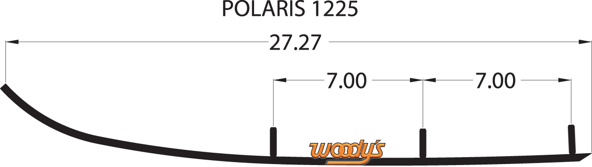 WOODY'S Executive Series™ Flat-Top® Runner - 8.0" - 60° - Polaris WPI-1225