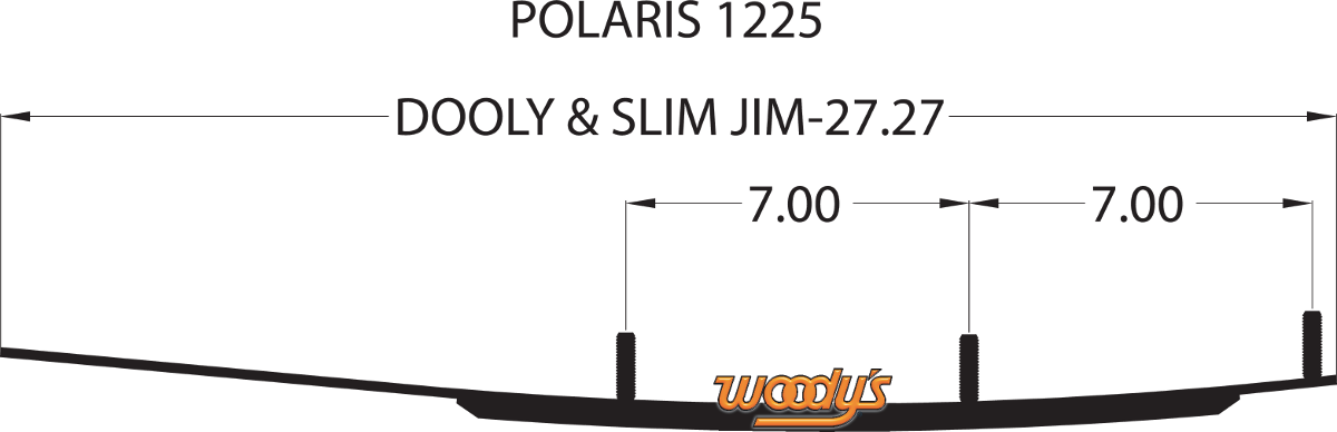 WOODY'S Dooly™ Runners - 6" - 60° - Polaris DP6-1225