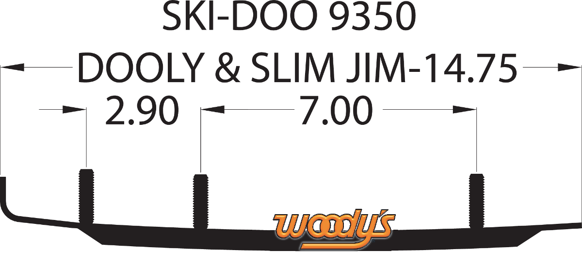 WOODY'S Dooly™ Runners - 6" - 60° - Polaris/Ski-Doo DS6-9350