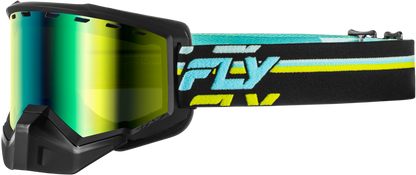 Focus Snow Goggle Blk/Hi Vis W/Green Mirror/Yellow Lens