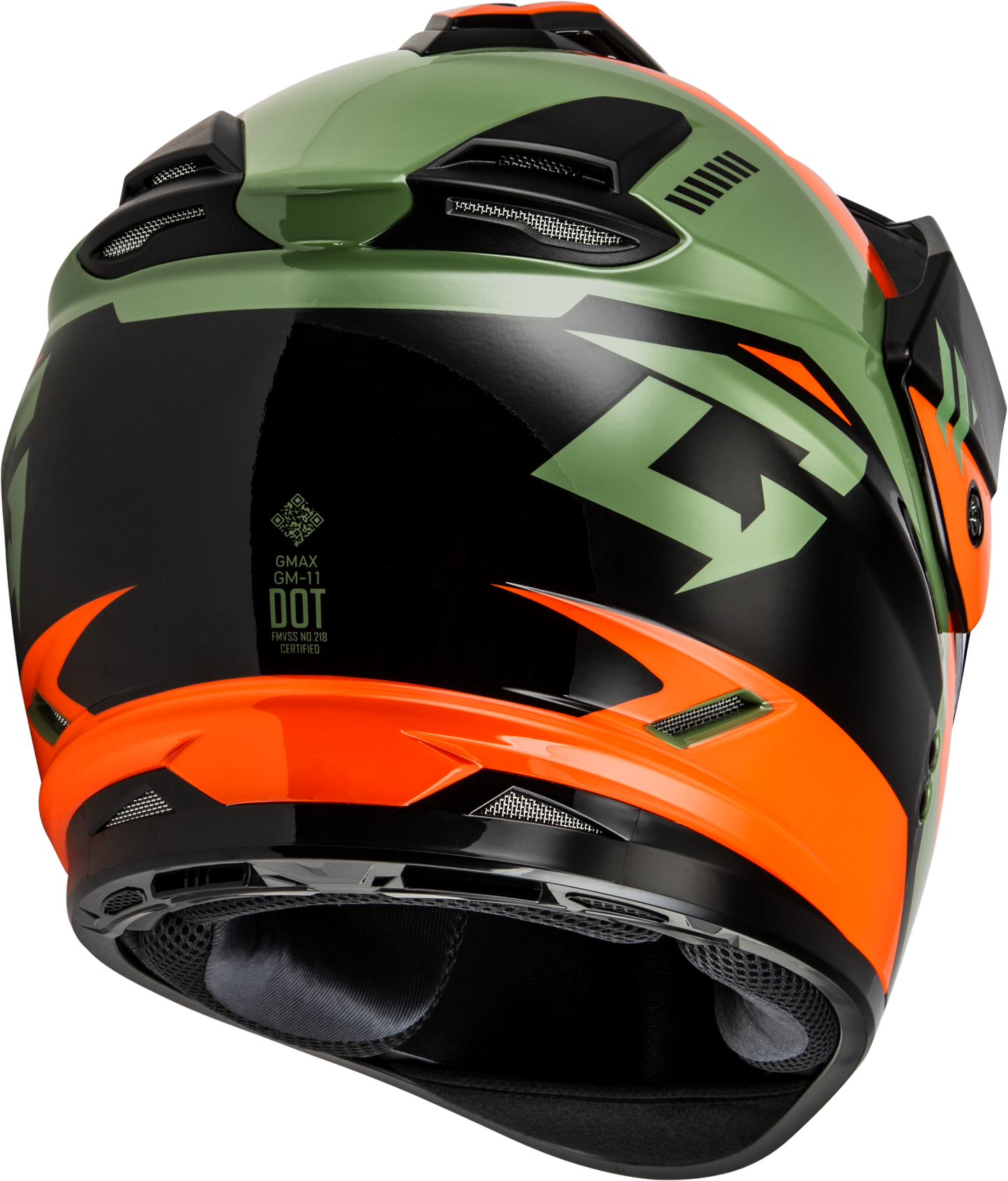 Gm 11 Ronin Helmet Orange/Green/Black Md
