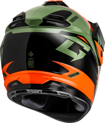 Gm 11 Ronin Helmet Orange/Green/Black Md