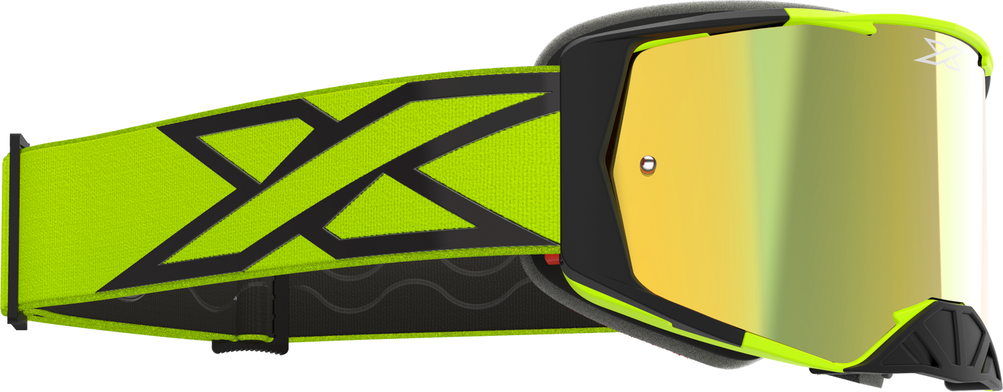 Lucid Caliber Goggle Flo Yellow Gold Mirror Lens