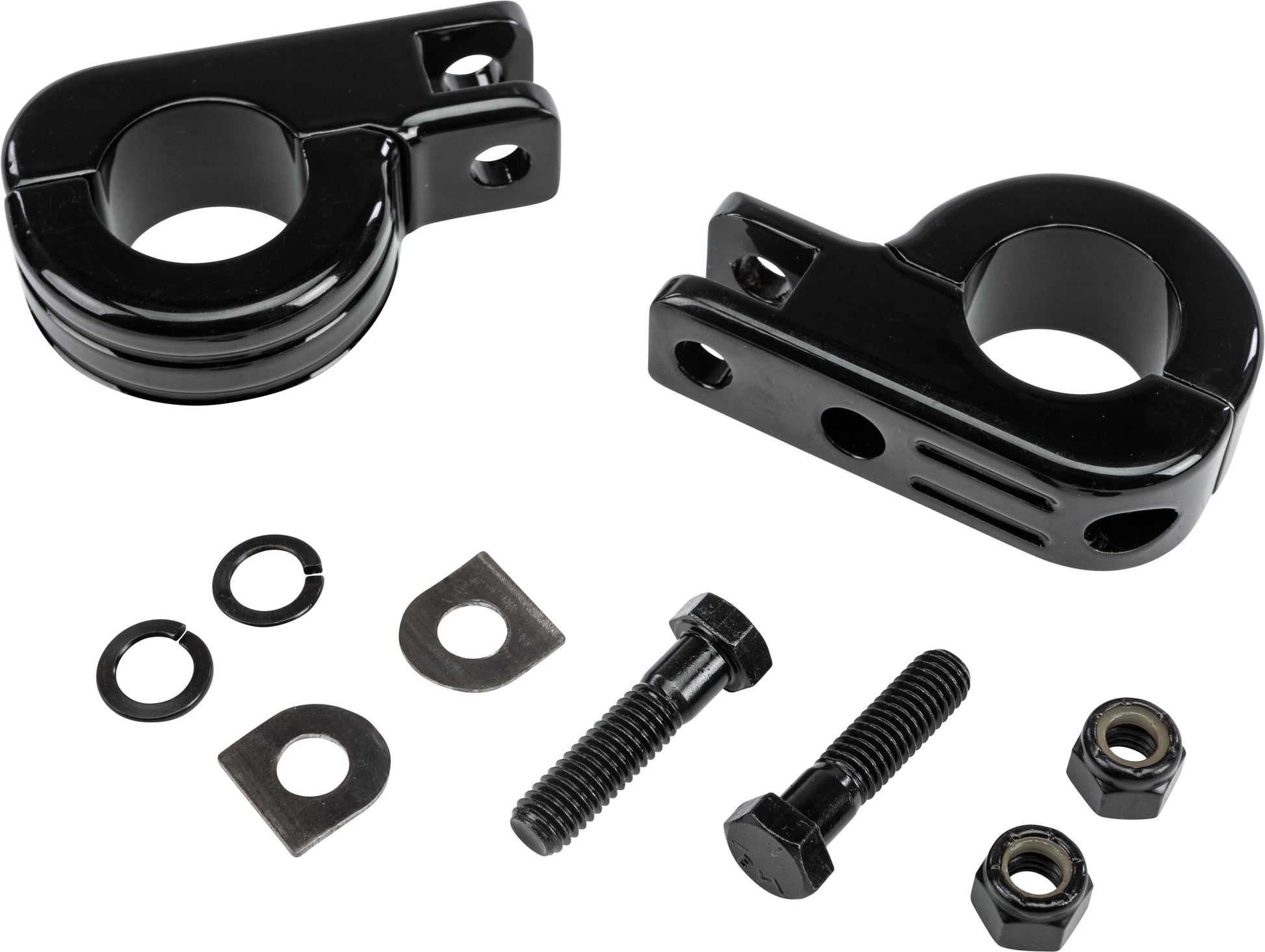 Footpeg Mount Clamps 1.25" Bar Black