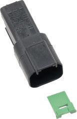 2 Wire Black Deutsch Rcptcl & Wdglck Hd# 72102 94bk