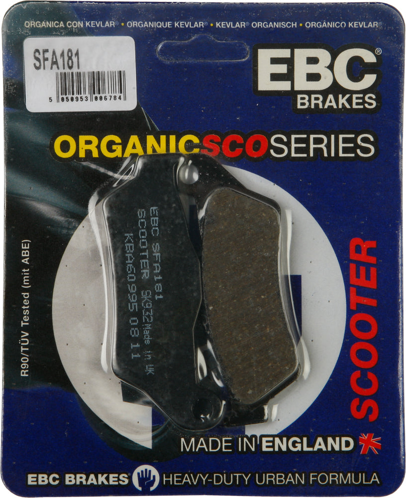 Brake Pads Sfa181 Organic