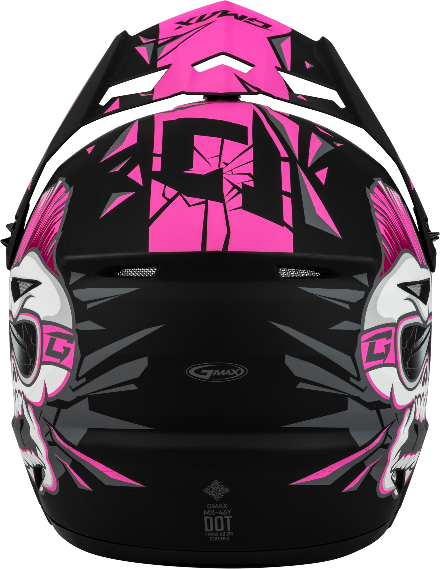 Youth Mx 46y Unstable Helmet Matte Black/Pink Yl