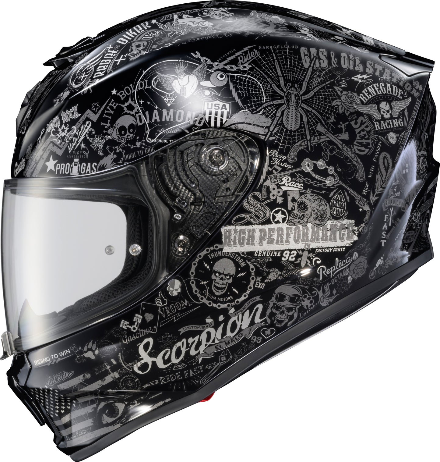 Exo R330 Full Face Helmet Shake 2 Black Lg