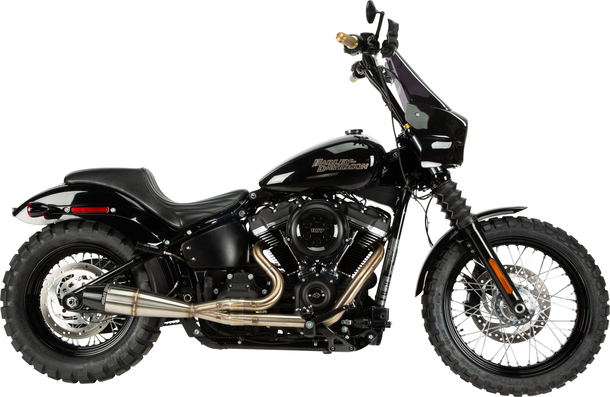 2in1 M8 Softail Full Length Brushed Ss