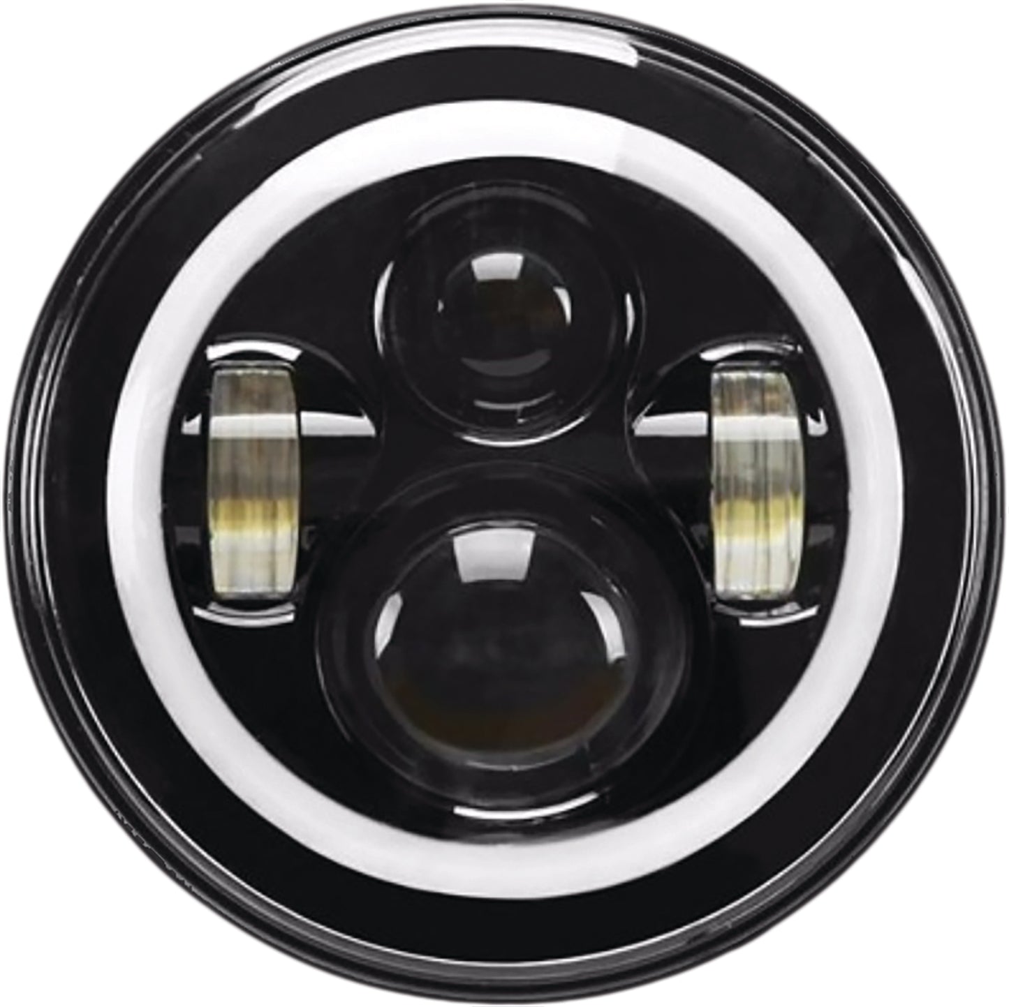 High Definition 7" Led Headlig Full Halo Black