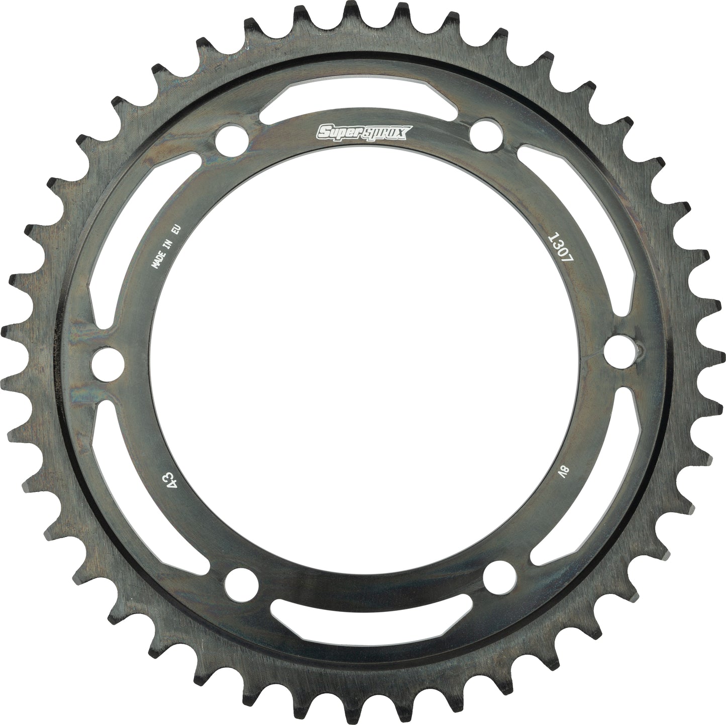 Rear Edge Sprocket Steel 43t 525 Blk Hon
