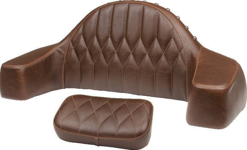 Mustang 14-21 Indian Chieftain,Chief,Dk Horse,Roadmaster,Vint Pass Backrest w/Diam Stitch - Brown