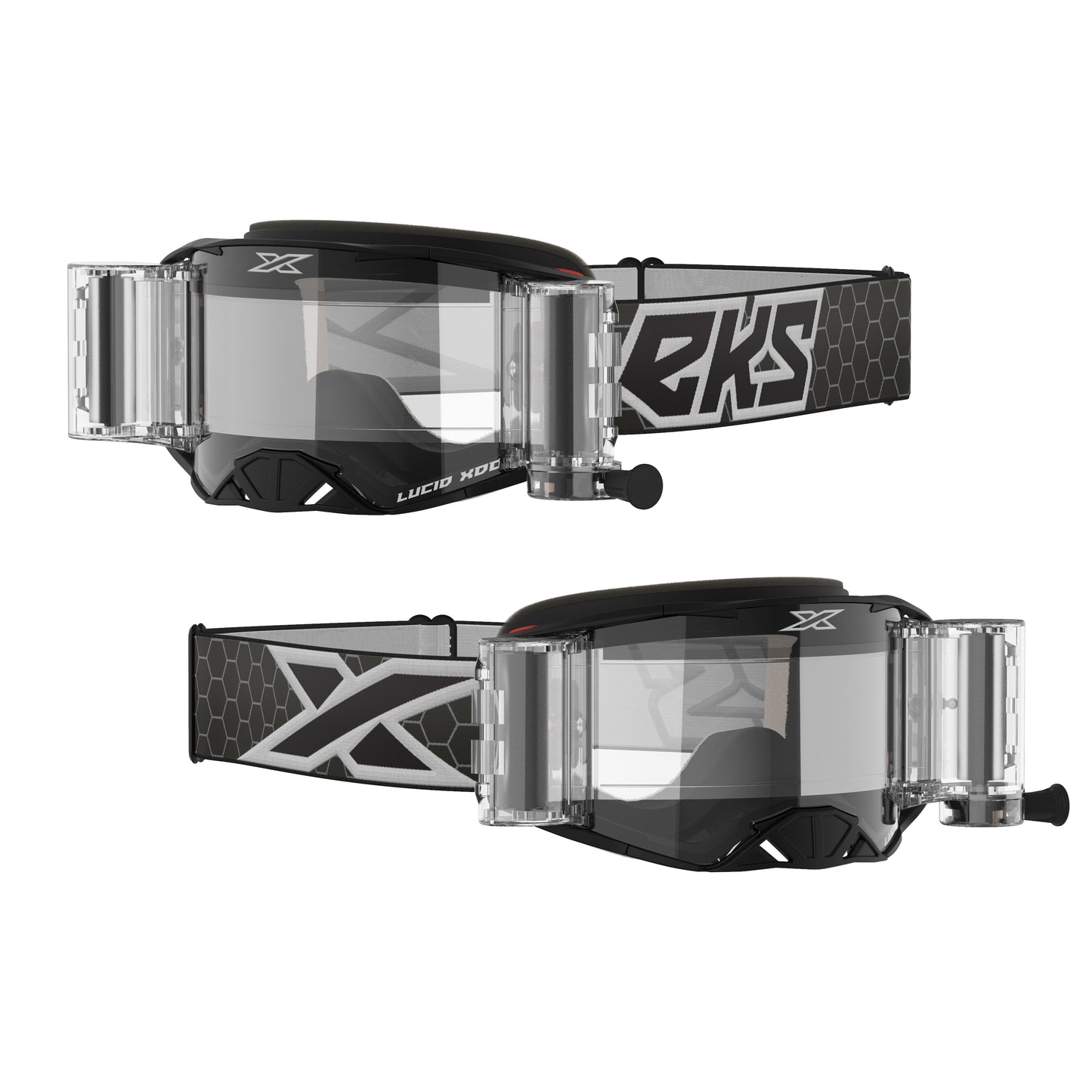 Lucid Goggle Race Pack Black/White Zip Off Clear