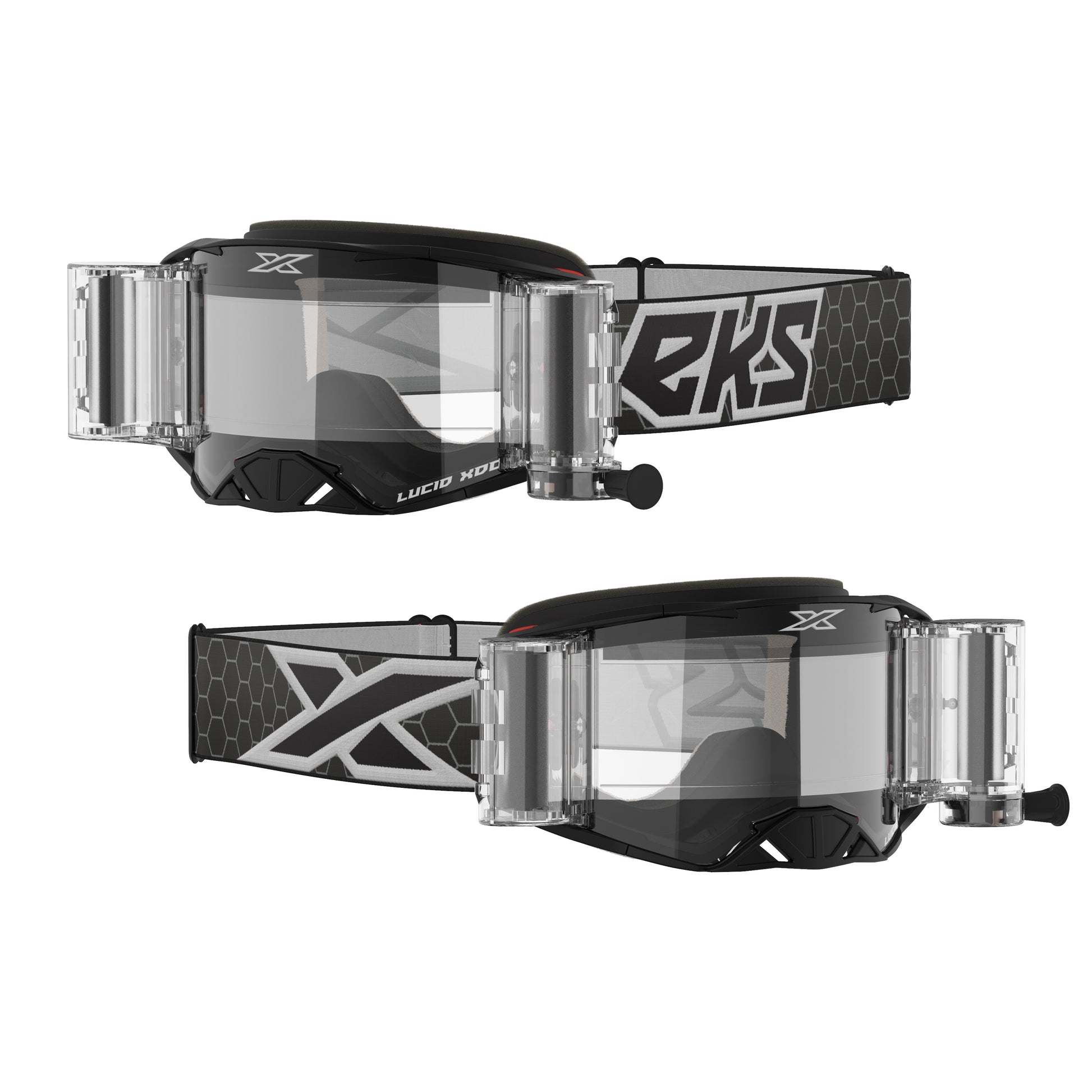 Lucid Goggle Race Pack Black/White Zip Off Clear