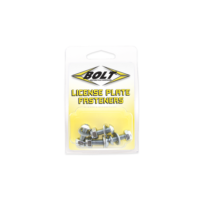 License Plate Bolts/Nuts Zinc Plated Steel 4/Pk