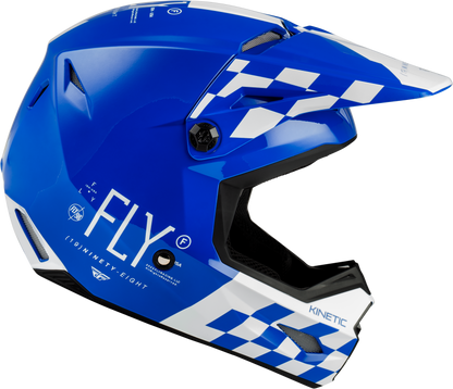 Yth Kinetic Lite Rival Helmet Gloss Blue/White Ys