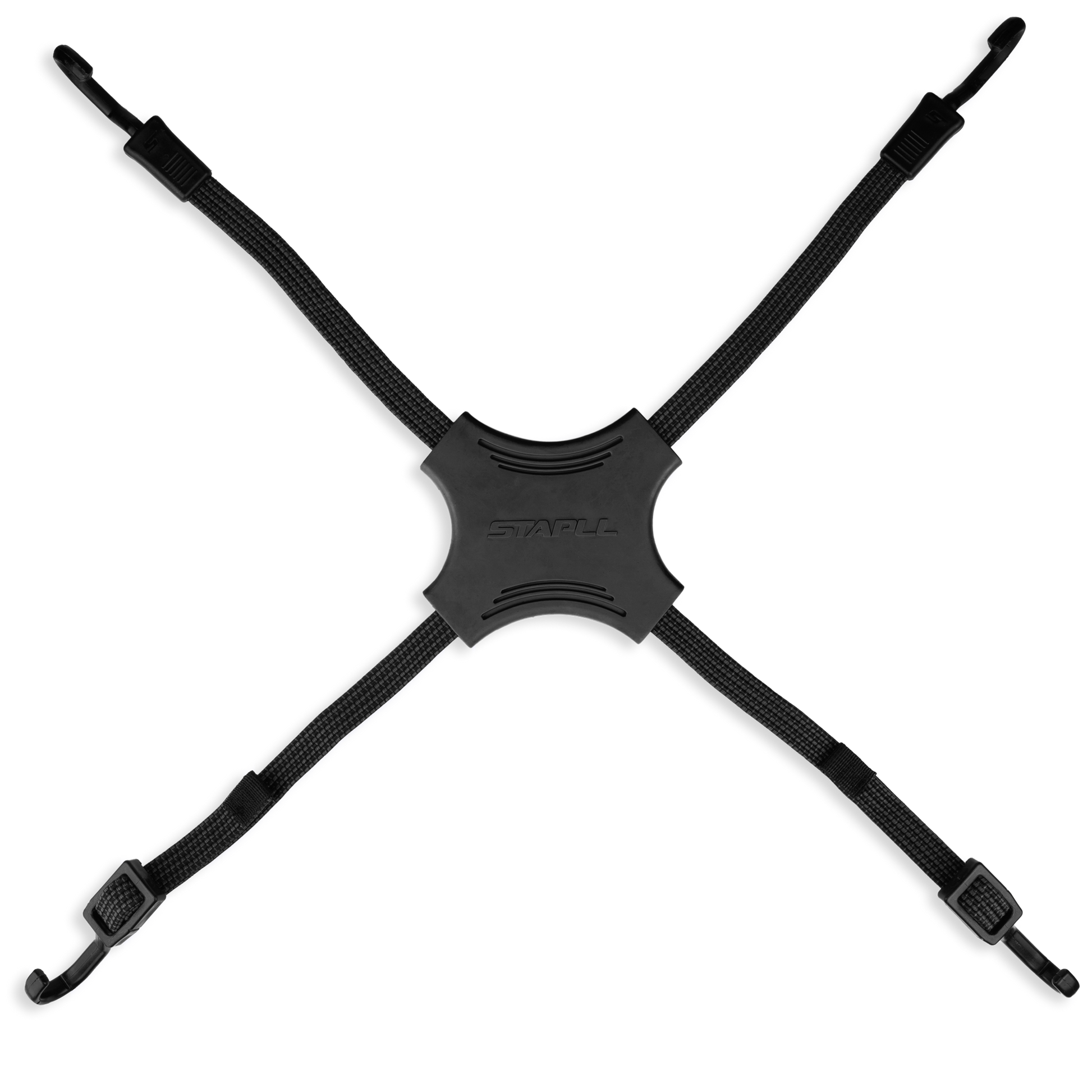 Tack Strap 4 Way Bungee 2/Pk Black