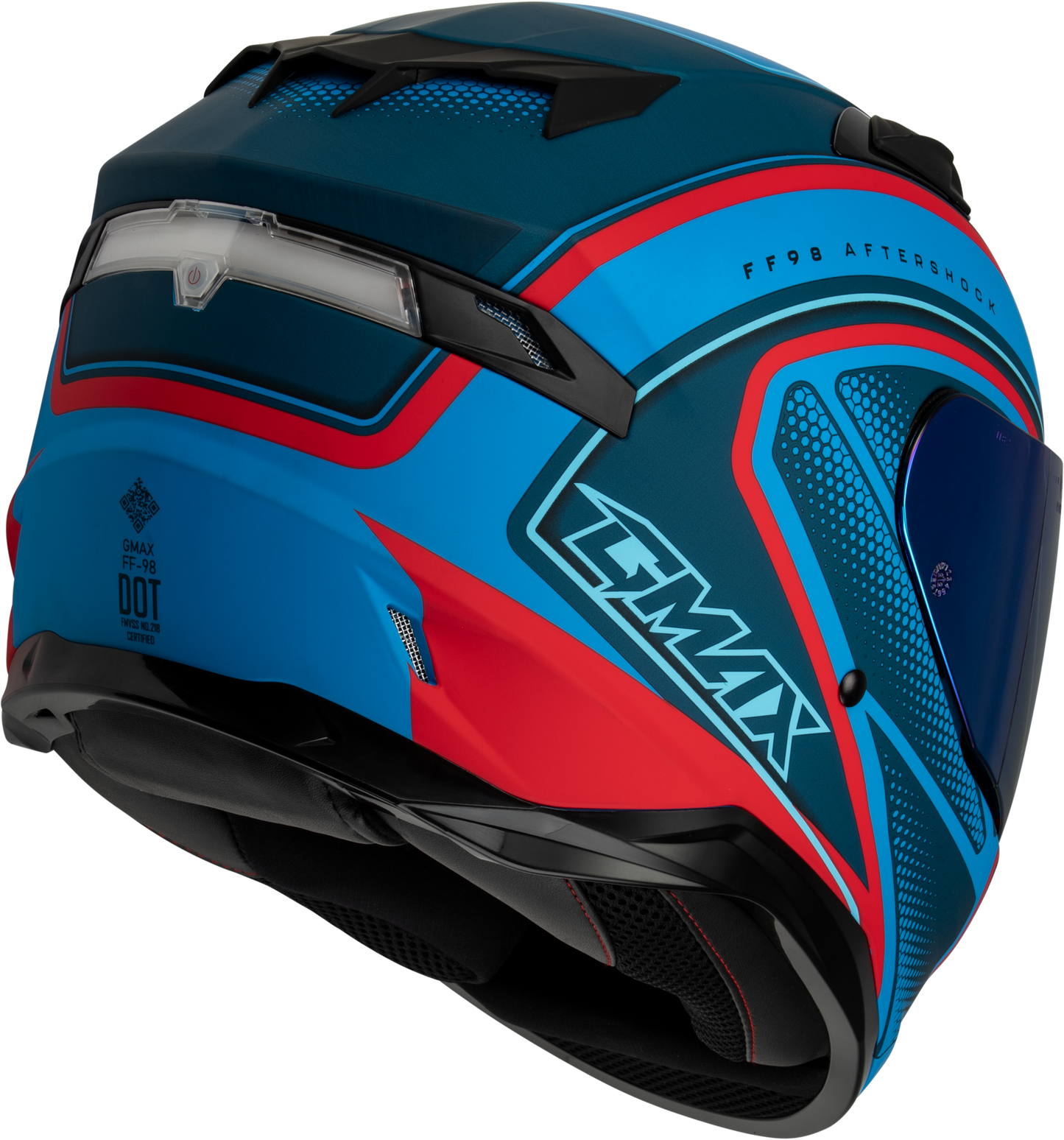 Ff 98 Aftershock Helmet Matte Blue/Red Md