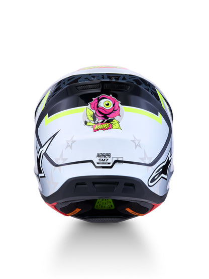 S M7 Blaster Helmet Ece06/Dot Blk/Gry/Wh/Yllw Fluo Glsy 2x