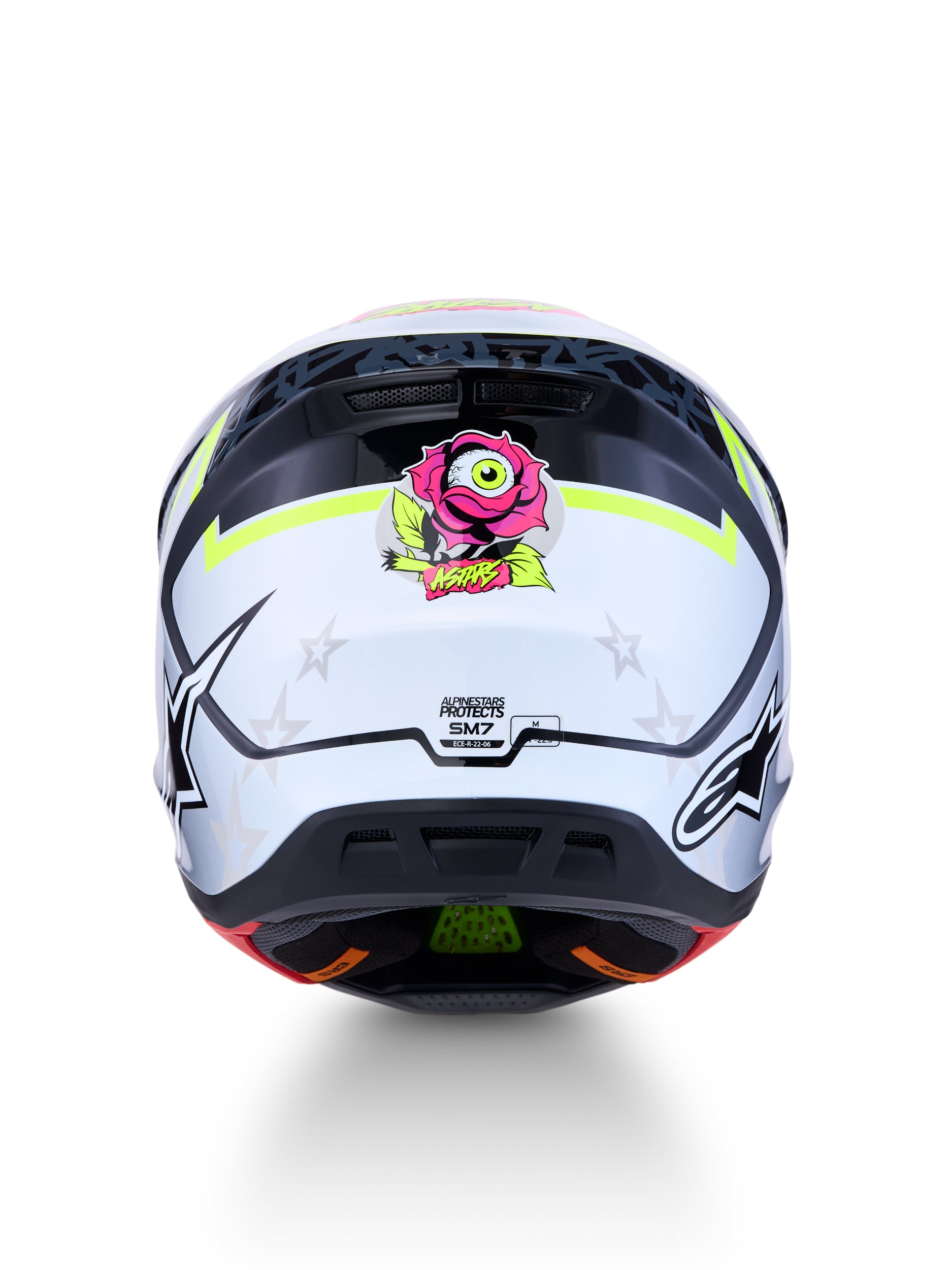 S M7 Blaster Helmet Ece06/Dot Blk/Gry/Wh/Yllw Fluo Glsy Xl