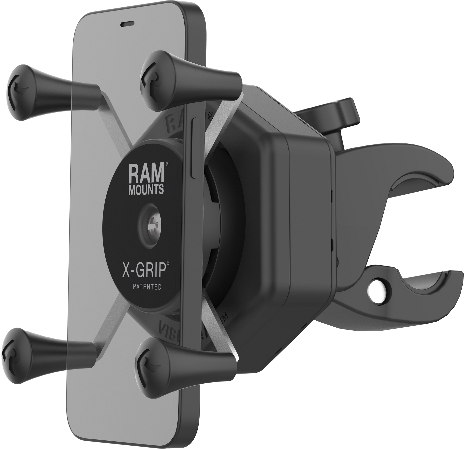 X Grip Vibe Safe Phone Mount With Small Tough Claw