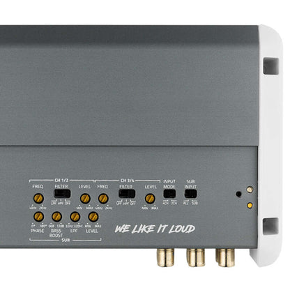 DS18 5-Channel Class-D Amp Full-Range 4 x 180 at4 ohm and 1 x 600 at2 ohm Watts RMS IP55 Waterproof
