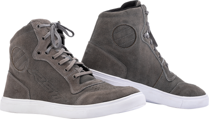 Ladies Hitop Moto Sneaker Ce Grey Suede Sz 5