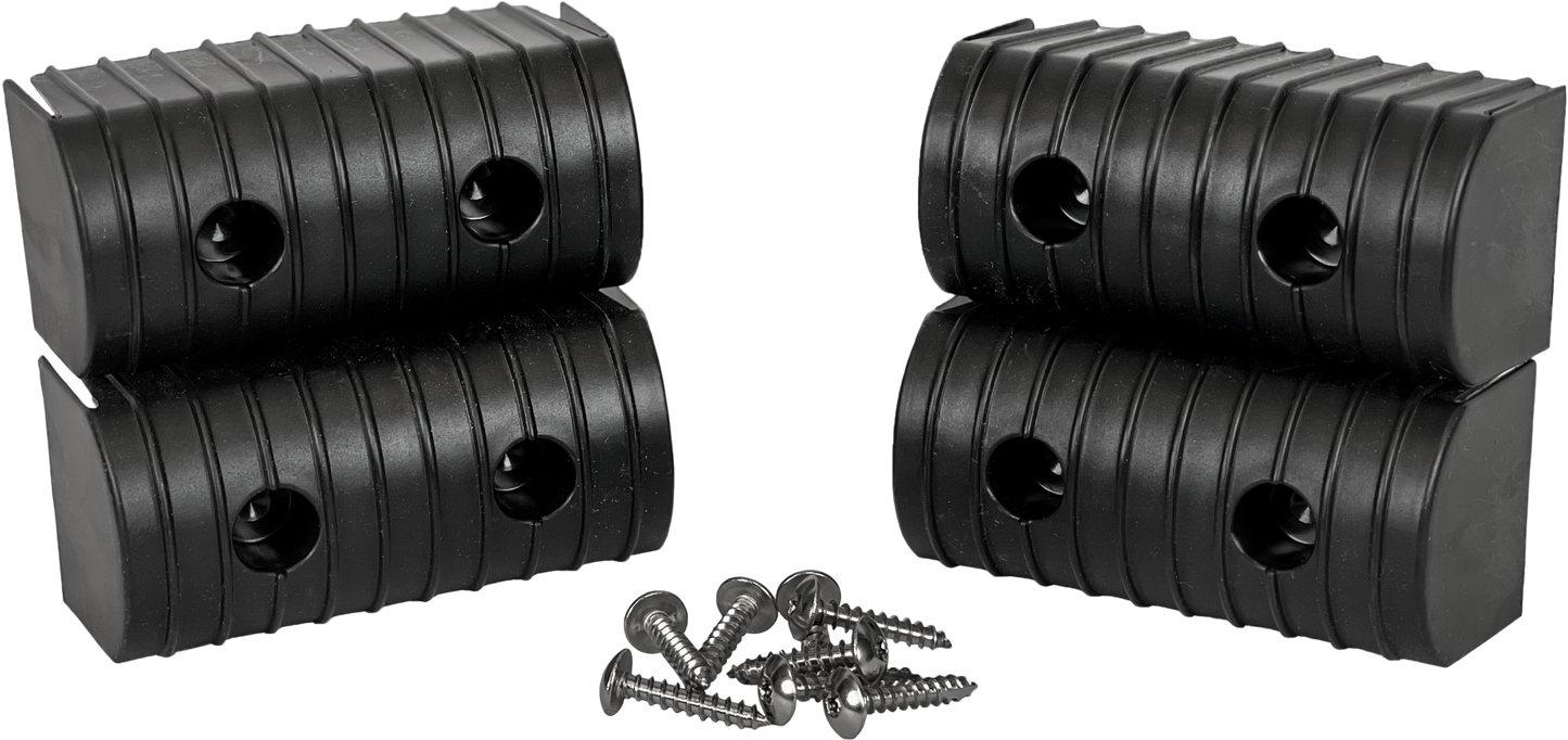 Bunk Wrap End Cap Kit 2x4 4/Pack W/ Hardware Black