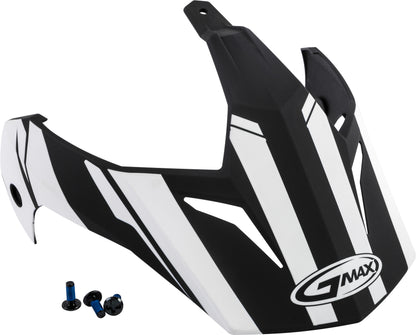 Visor Vertical Black/White W/Screws Gm 11