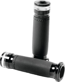 Performance Machine Contour Led Handle Grip Set - Black Ano
