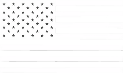 FACTORY EFFEX Die-Cut Decal - US Flag - Black/White - 3 Pack 28-94000