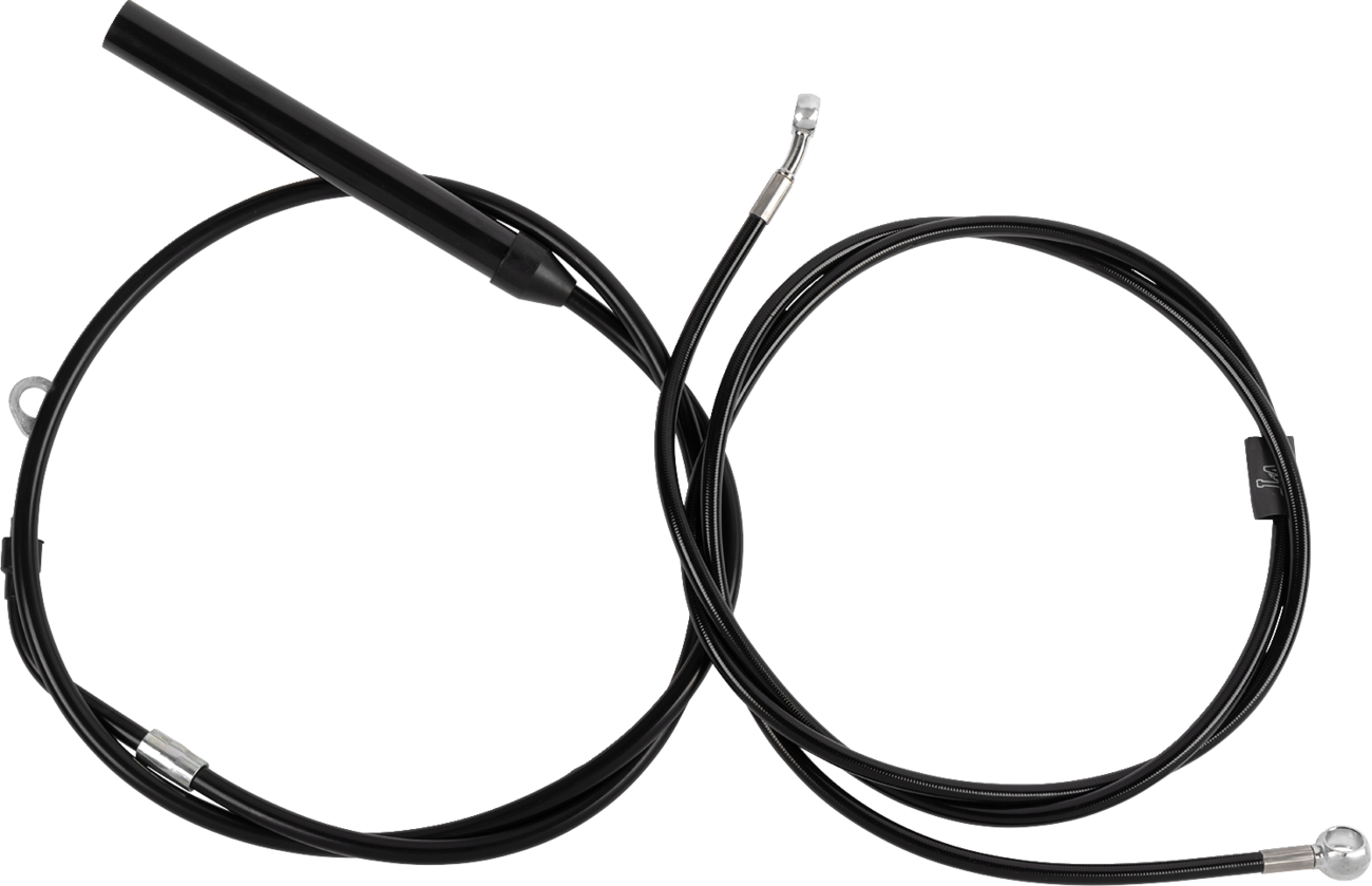 LA CHOPPERS Standard Black Vinyl Handlebar Cable/Brake Line Kit - 12"-14" Ape Hangers - '21-'22 FLH LA-8062KT-13B