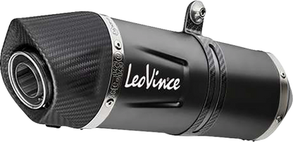 LEOVINCE Slip-On Muffler - Black Stainless Steel 14449EBU