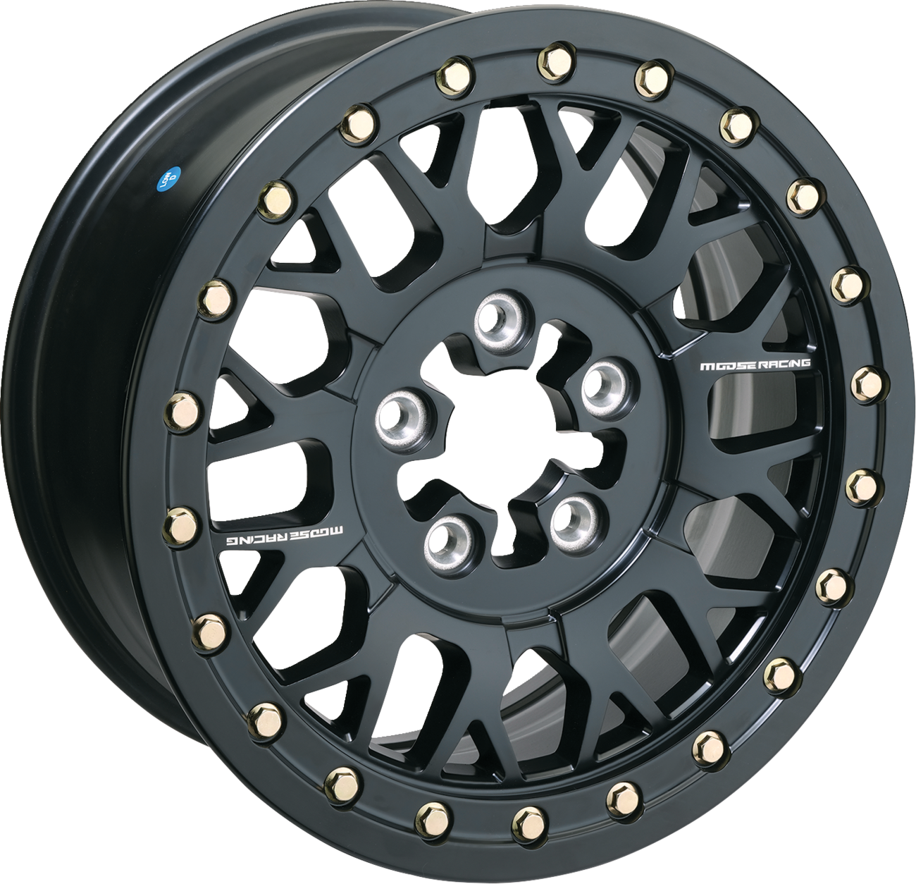 MOOSE OFFROAD Wheel - 346X - Beadlock/6 Lug - Front/Rear - Black - 15x7 - 6/5.5 - 5+2 346BLMO 157655MB54