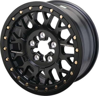 MOOSE OFFROAD Wheel - 346X - Beadlock/6 Lug - Front/Rear - Black - 15x7 - 6/5.5 - 5+2 346BLMO 157655MB54