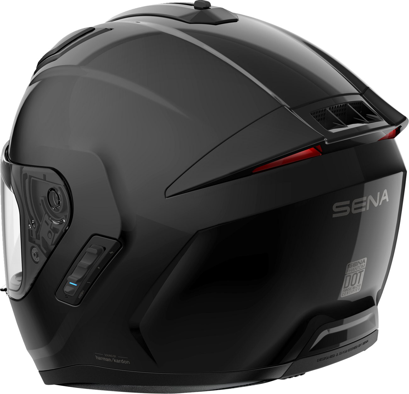 SENA Phantom Helmet - Gloss Black - 2XL PHANTOM-GBXXL3
