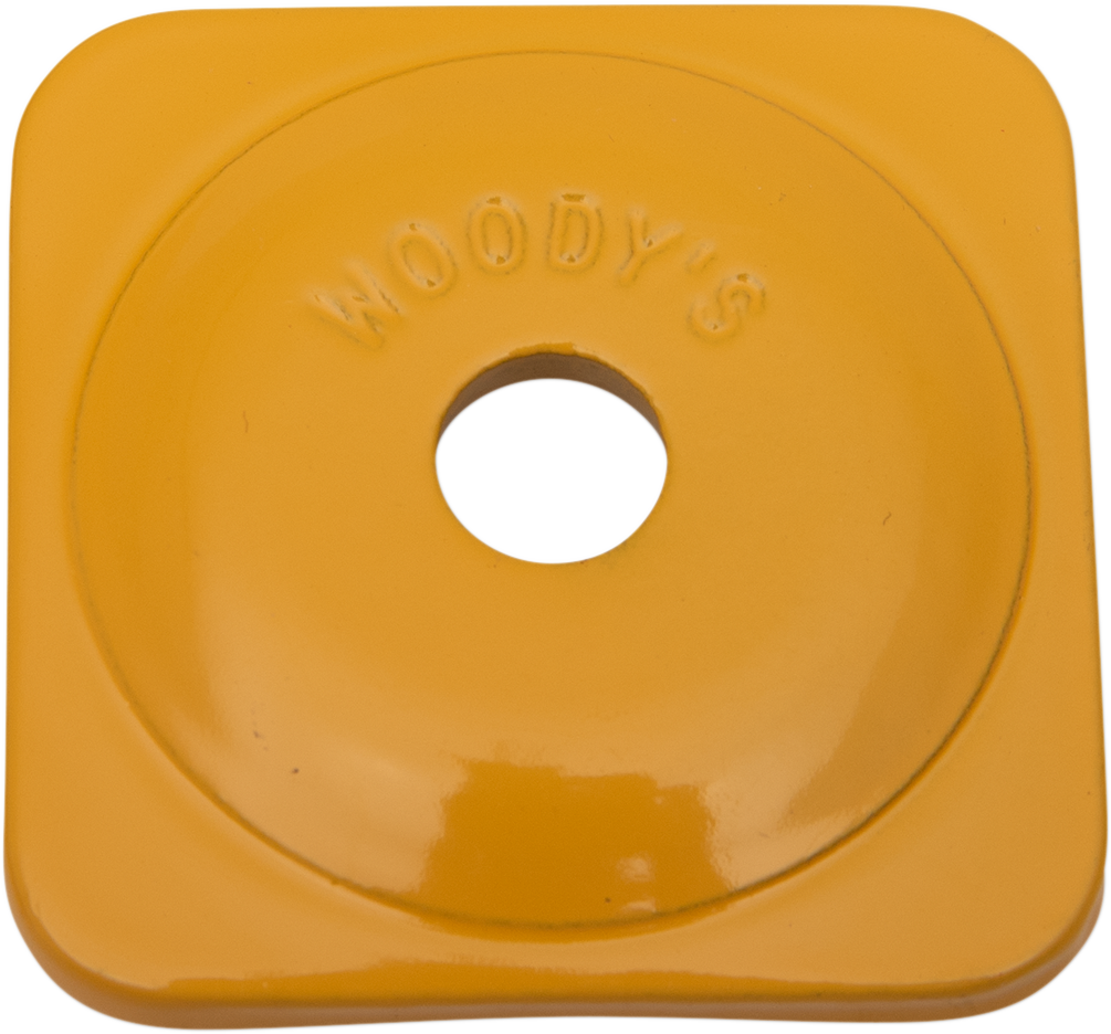 WOODY'S Support Plates - Grand Digger® - Yellow - Square - 48 Pack ASG-3800-48