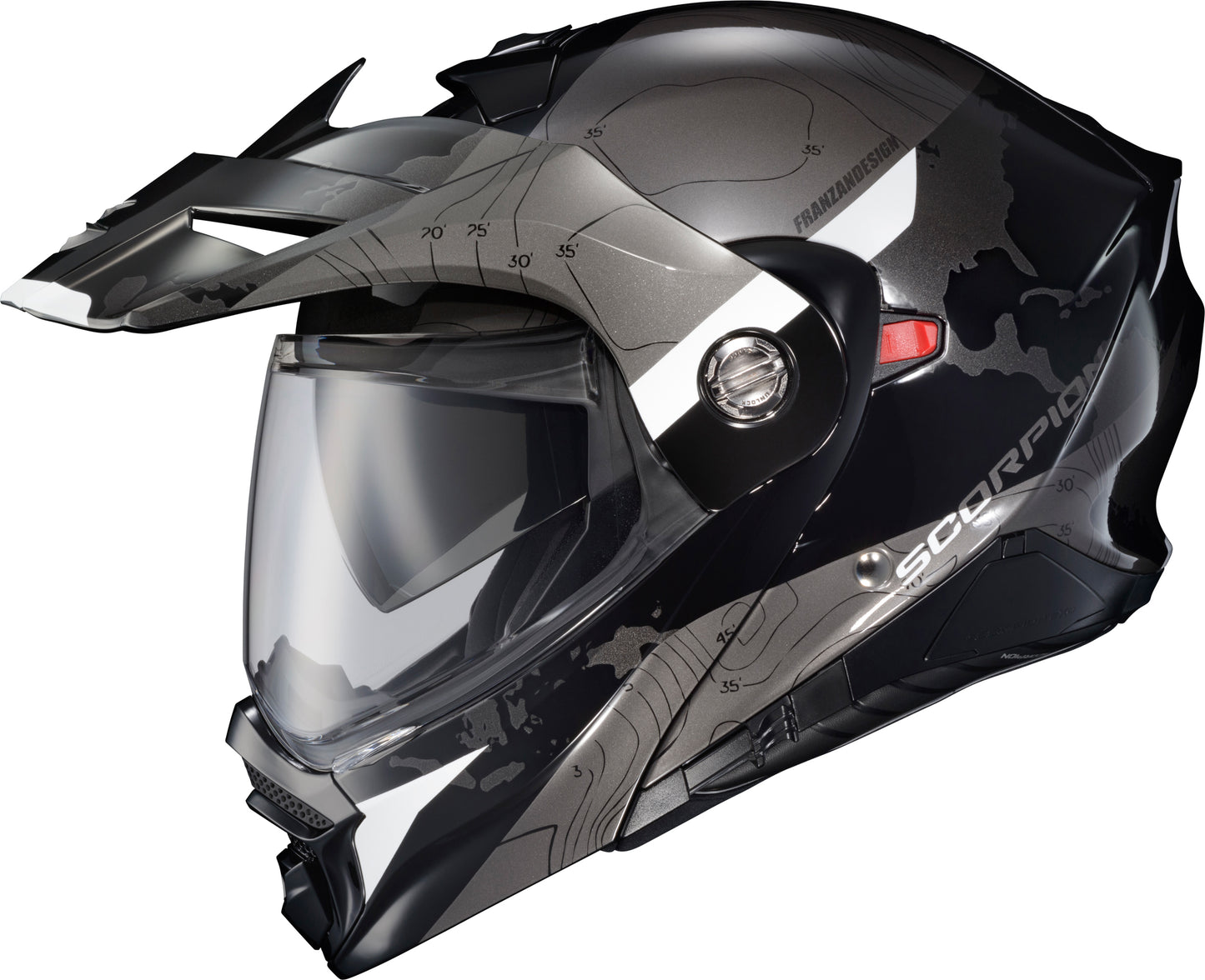 Exo At960 Modular Helmet Topographic Black/White Xl